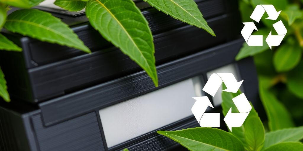 Stack of VHS tapes with green leaves around them.